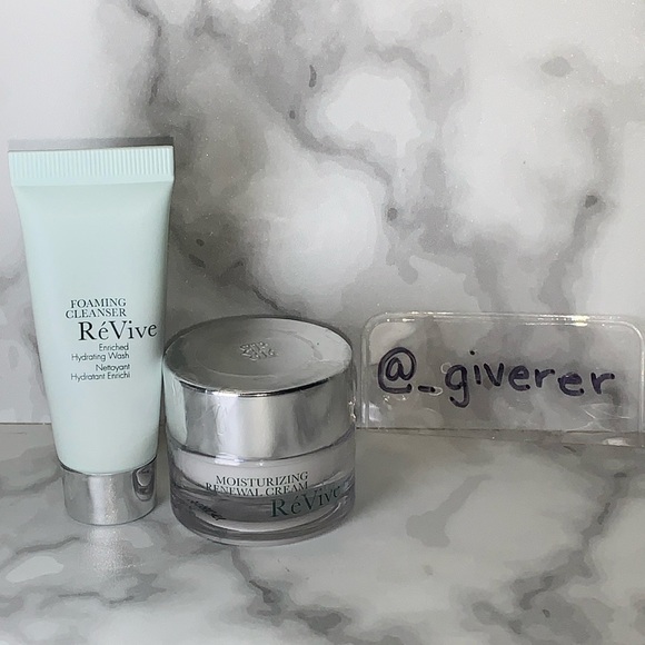 Sealed ReVive Foaming Cleanser & Moisturizing Renewal Cream Nightly Retexturizer